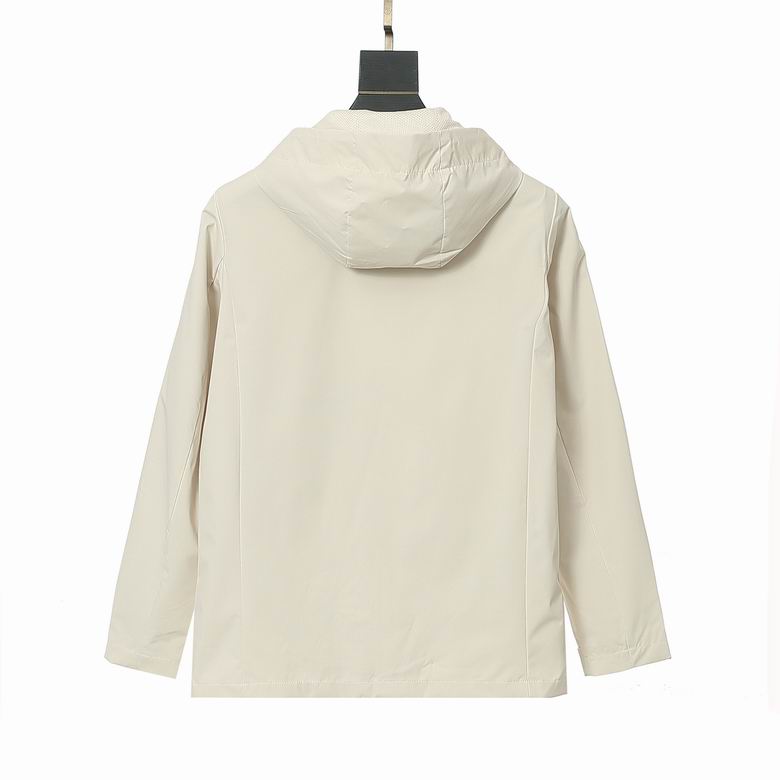 Givenchy Beige Hooded Windbreaker With Brand Logo And Functional Design