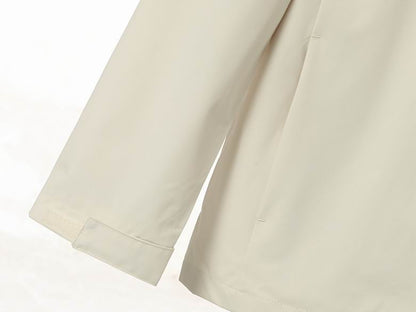 Givenchy Beige Hooded Windbreaker With Brand Logo And Functional Design