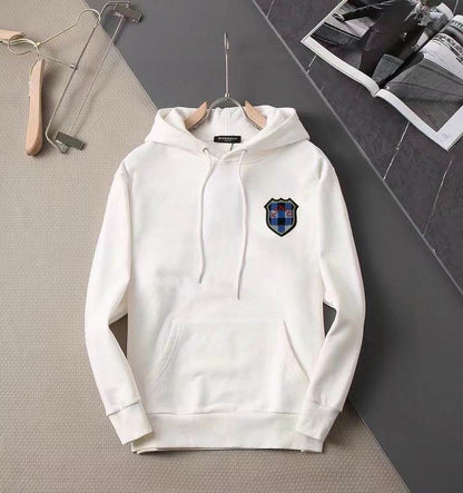 Black Givenchy Hoodie With Embroidered Crest Logo For Luxury Streetwear