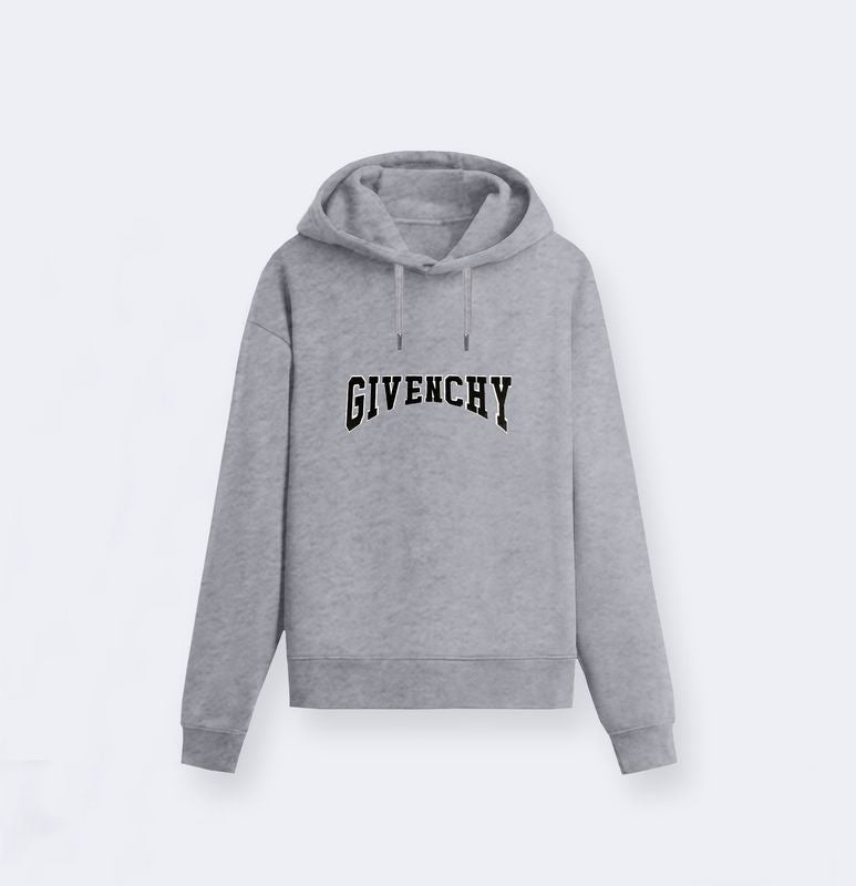 White/Black Givenchy Hoodie With Classic Black Logo For Timeless Fashion
