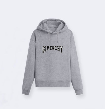 White/Black Givenchy Hoodie With Classic Black Logo For Timeless Fashion