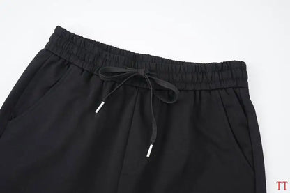 Givenchy Men's Black Drawstring Shorts with Side Logo Print