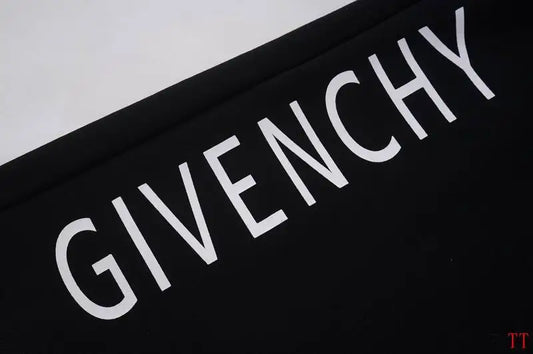 Givenchy Men's Black Drawstring Shorts with Side Logo Print