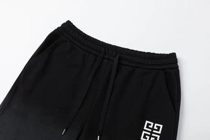 Givenchy Men's Black Ombre Shorts with 4G Logo Emblem