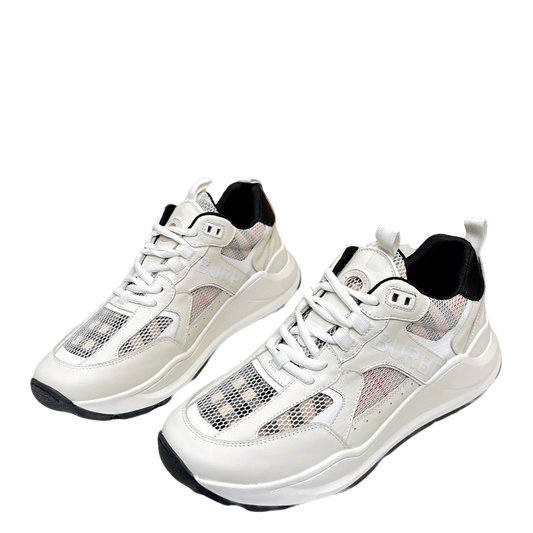 Burberry Sneakers Stylish Mesh Design For Casual Wear