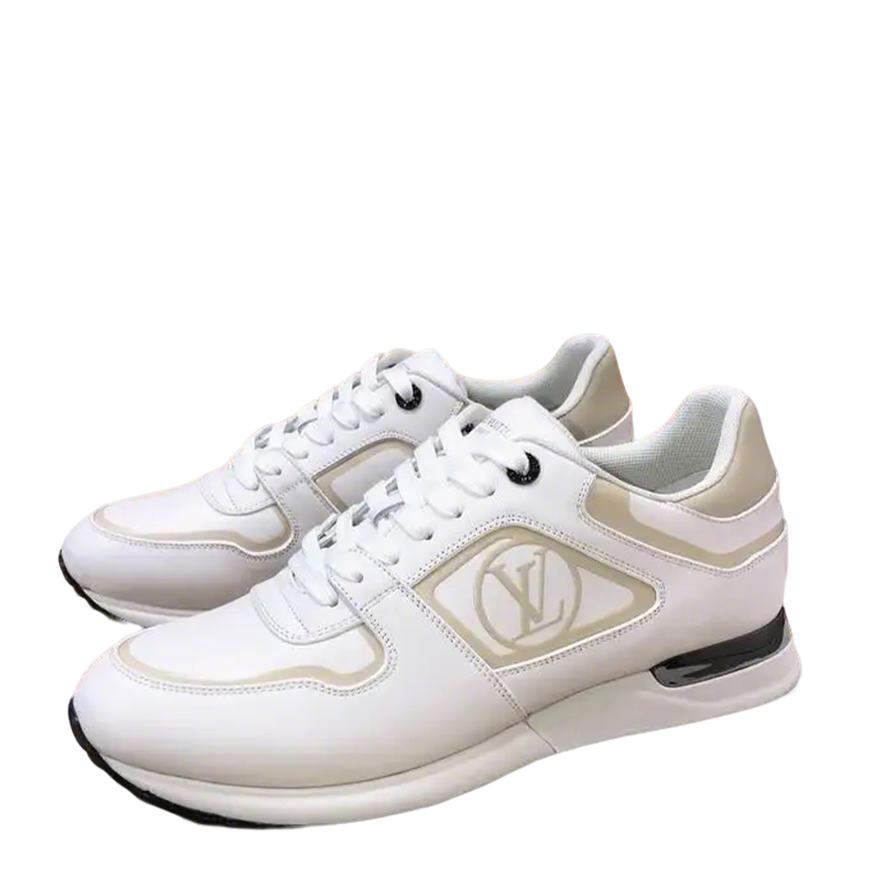 Louis Vuitton Men's Luxury White Sneakers With Signature Logo