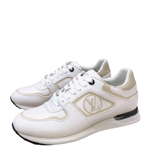 Louis Vuitton Men's Luxury White Sneakers With Signature Logo