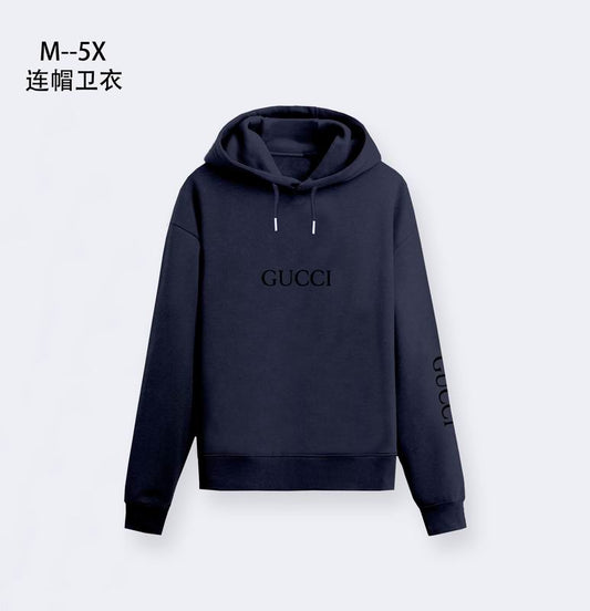 Gucci White/Black Hoodie With Classic Logo Print On Front And Sleeve For Timeless Style
