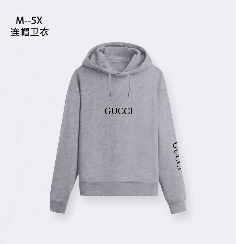 Gucci White/Black Hoodie With Classic Logo Print On Front And Sleeve For Timeless Style