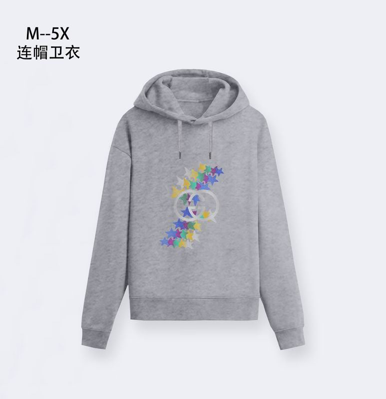 Gucci Black Hoodie With Colorful Star And Interlocking G Logo For Trendy Outfits
