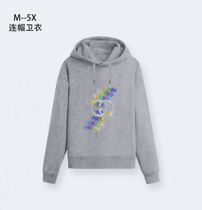 Gucci Black Hoodie With Colorful Star And Interlocking G Logo For Trendy Outfits