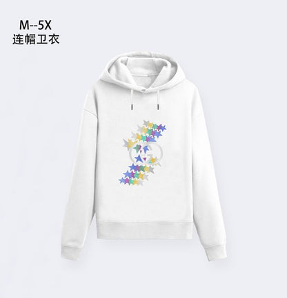 Gucci Black Hoodie With Colorful Star And Interlocking G Logo For Trendy Outfits