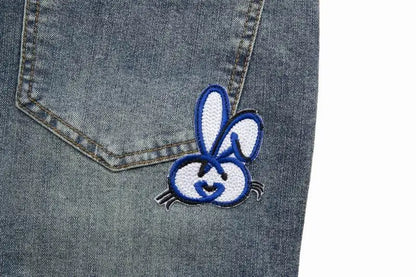 Gucci Light Blue Washed Denim Jeans For Stylish Looks