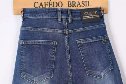 Gucci Dark Blue Skinny Denim Jeans For Fashionable Outfits
