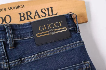 Gucci Dark Blue Skinny Denim Jeans For Fashionable Outfits