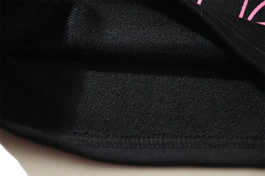 Hellstar Men's Black Drawstring Shorts with Pink Graffiti Graphics