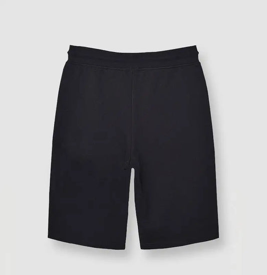 Hermès Men's Black Drawstring Shorts with Orange Brand Logo