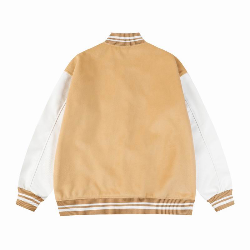 Louis Vuitton Beige And White Varsity Jacket With Patches And Embroidery