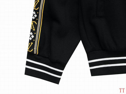 Louis Vuitton Black Track Jacket With Monogram Tape And LV Logo