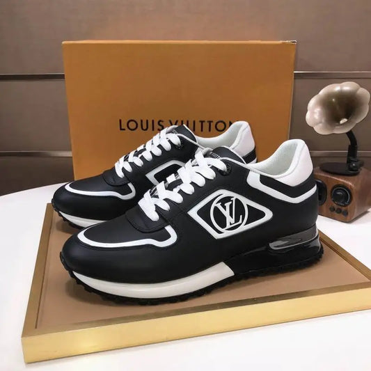Louis Vuitton Men's Luxury White Sneakers With Signature Logo