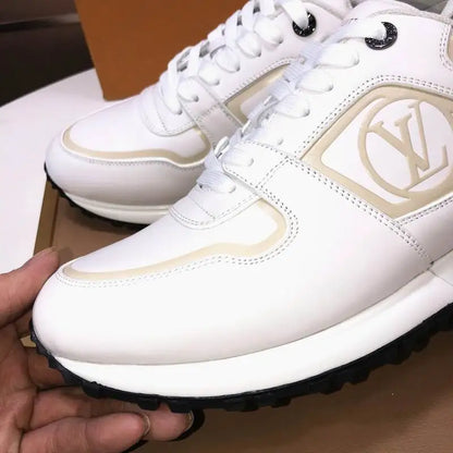 Louis Vuitton Men's Luxury White Sneakers With Signature Logo