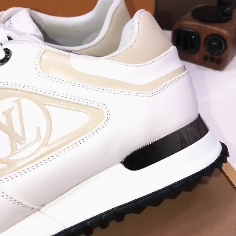 Louis Vuitton Men's Luxury White Sneakers With Signature Logo