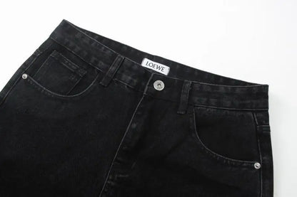 Loewe Men's Fashionable Denim Jeans With Unique Brand Patterns For Stylish Looks