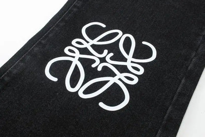 Loewe Men's Fashionable Denim Jeans With Unique Brand Patterns For Stylish Looks