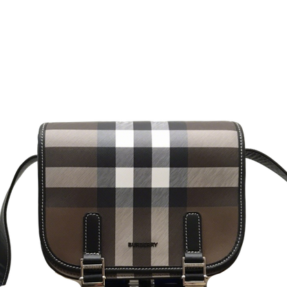 Classic Checkered Burberry Crossbody Bag With Buckle Details And Timeless Design Style No.80365521