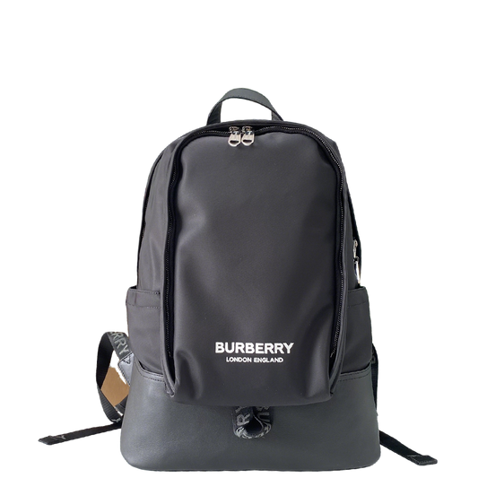 Sleek Black Burberry Backpack With Durable Nylon Material And Signature Branding Style No.3316