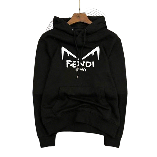 Black Fendi Hoodie With Unique Monster Eye Logo For Trendy Looks