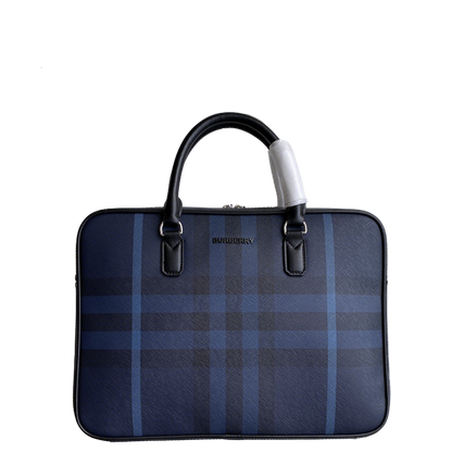 Stylish Burberry Briefcase With Iconic Check Pattern For Sophisticated Business Look Style No.80546751