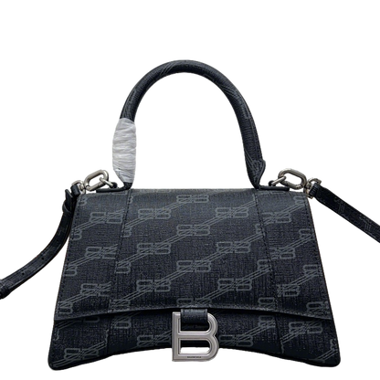 Balenciaga BB Monogram Pattern Handbag with Silver Hardware for Luxury Fashion Style No.2258