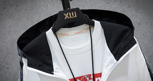 Moncler Men's Two - Tone Hooded Jacket with Inner Tee and Necklace