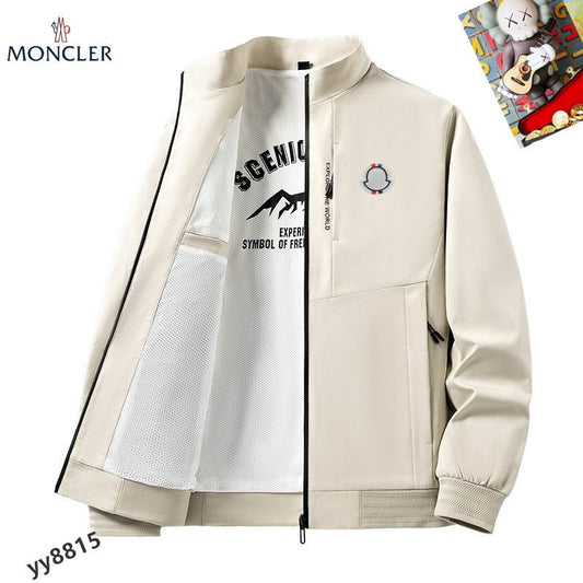 Moncler Men's Black Zip - Up Jacket with Inner Graphic Tee