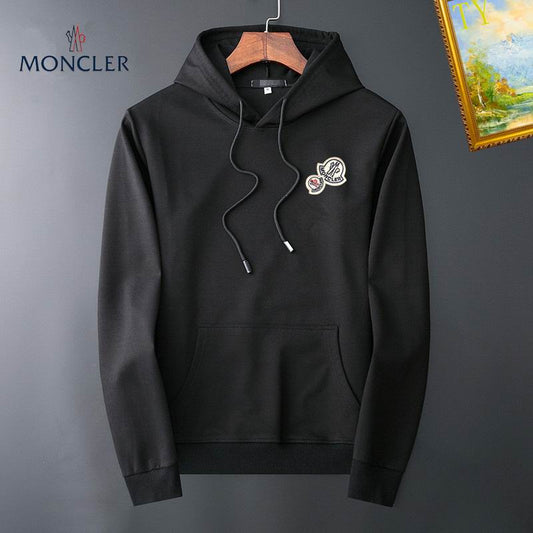 Moncler White Hoodie With Embroidered Logo Premium Quality Casual Mens Fashion Essential