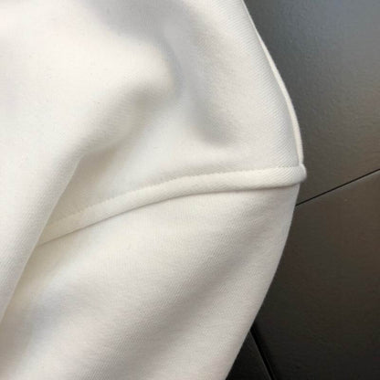 Moncler White Hoodie With Mickey Mouse Lightning Bolt Graphic For Fashion Lovers