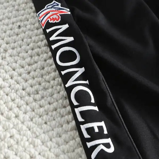 Moncler Men's Black Drawstring Shorts with Brand Detailing