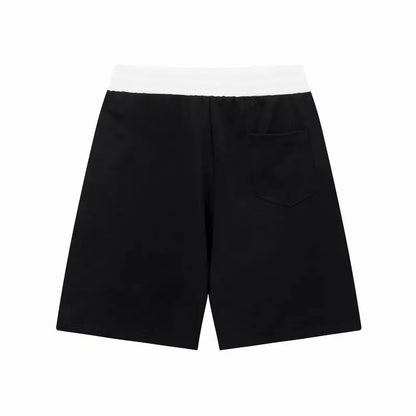 Moncler Men's Black Drawstring Shorts with Brand Logo Detailing