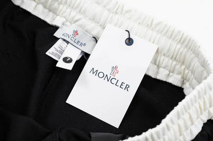 Moncler Men's Black Drawstring Shorts with Brand Logo Detailing
