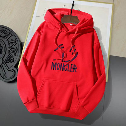 Moncler Beige Hoodie With Colorful Logo Design For Fashion - Forward Wardrobes