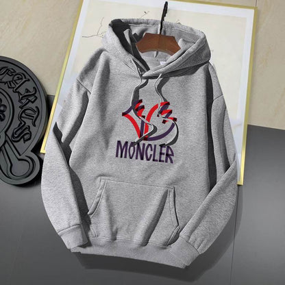 Moncler Beige Hoodie With Colorful Logo Design For Fashion - Forward Wardrobes