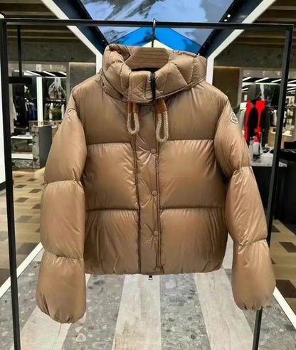 Moncler Women's Black Hooded Puffer Jacket With Brand Detailing And Warmth