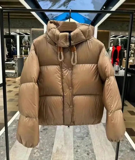 Moncler Women's Black Hooded Puffer Jacket With Brand Detailing And Warmth