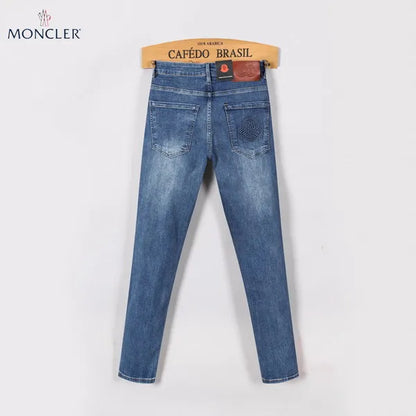 Moncler Men's Dark Blue Denim Jeans with Premium Craftsmanship