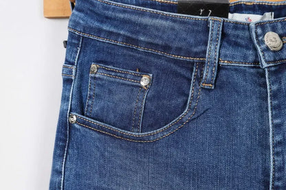 Moncler Men's Dark Blue Denim Jeans with Premium Craftsmanship