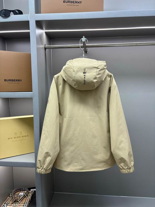 Moncler Grenoble Beige Hooded Windbreaker Jacket for Men