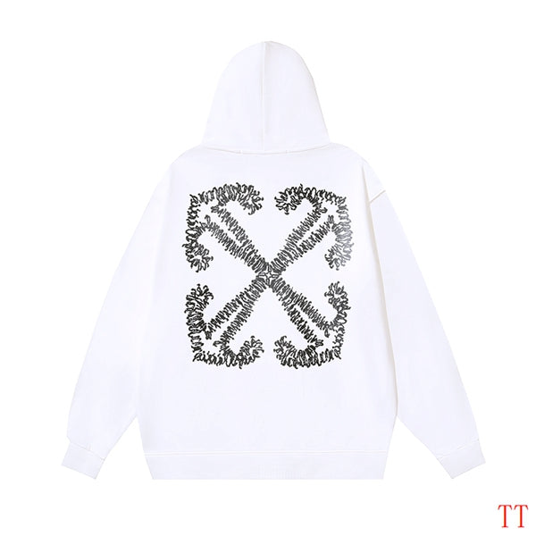 Off-White Black Hoodie with Minimalist Logo for Trendy Streetwear Aesthetics