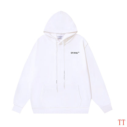 Off-White Black Hoodie with Minimalist Logo for Trendy Streetwear Aesthetics
