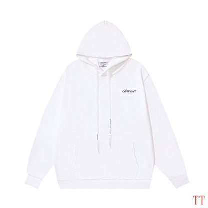 Off-White Gray Hoodie With Minimalist Logo For Effortless Street Fashion
